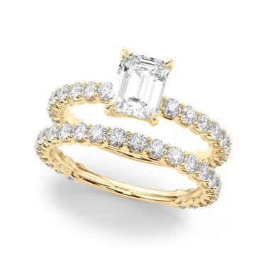 Single Row Trellis Shared Prong Engagement Ring – Lab Diamond Engagement Ring in 18K Gold | Just Brilliant – view 7