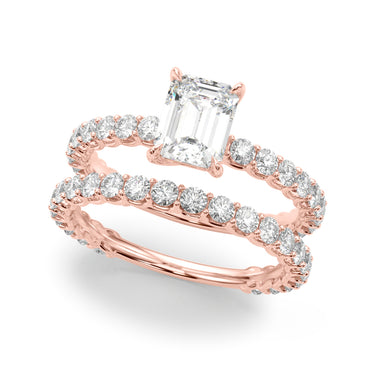 Single Row Trellis Shared Prong Engagement Ring – Lab Diamond Engagement Ring in 18K Gold | Just Brilliant – view 11