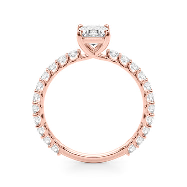 Single Row Trellis Shared Prong Engagement Ring – Lab Diamond Engagement Ring in 18K Gold | Just Brilliant – view 10