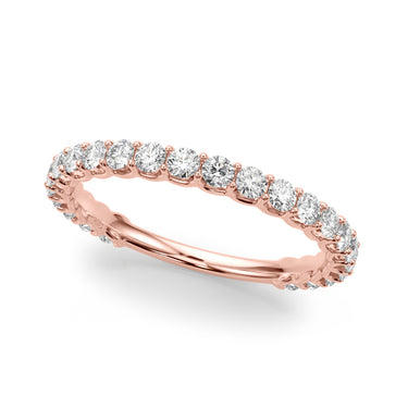 Prong Set Wedding Band – Lab Diamond Wedding Band in 18K Gold | Just Brilliant – side view
