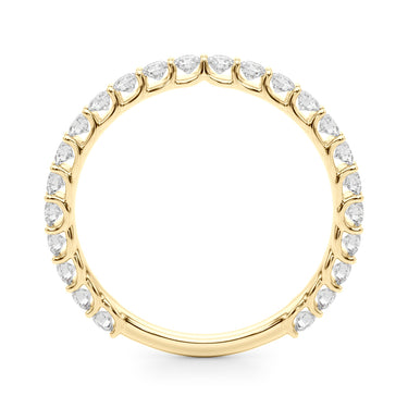 Prong Set Wedding Band – Lab Diamond Wedding Band in 18K Gold | Just Brilliant – lifestyle view