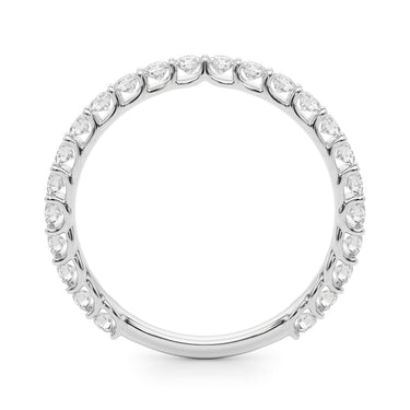 Prong Set Wedding Band – Lab Diamond Wedding Band in 18K Gold | Just Brilliant – detail view