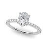 Hidden Halo Oval Engagement Ring – Oval Lab Diamond Engagement Ring in 18K Gold | Just Brilliant