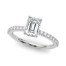Hidden Halo Emerald Cut Engagement Ring – Emerald Cut Emerald & Lab Diamond Engagement Ring in 18K Gold | Just Brilliant