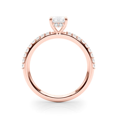Hidden Halo Emerald Cut Engagement Ring – Emerald Cut Emerald Engagement Ring in 18K Gold | Just Brilliant – view 10