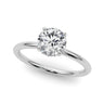 Hidden Halo Round Engagement Ring – Radiant Lab Diamond Engagement Ring in 18K Gold | Just Brilliant