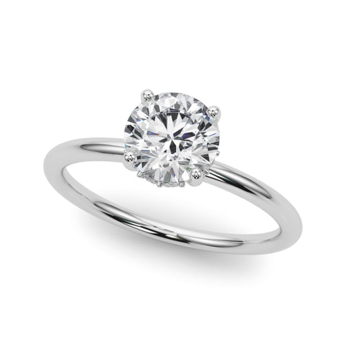 Hidden Halo Round Engagement Ring