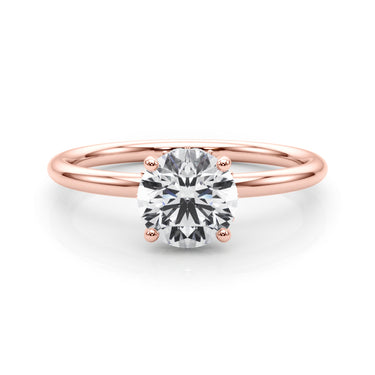 Hidden Halo Round Engagement Ring – Round Lab Diamond Engagement Ring in 18K Gold | Just Brilliant – view 11