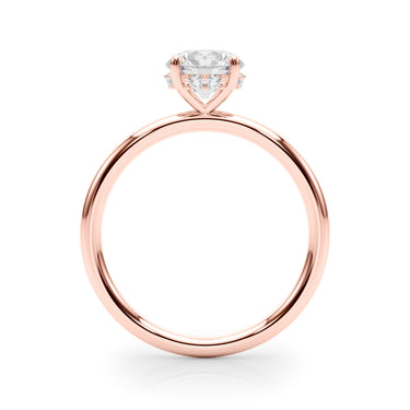 Hidden Halo Round Engagement Ring – Round Lab Diamond Engagement Ring in 18K Gold | Just Brilliant – view 10