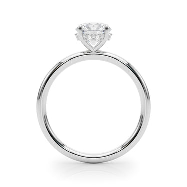 Hidden Halo Round Engagement Ring – Round Lab Diamond Engagement Ring in 18K Gold | Just Brilliant – detail view