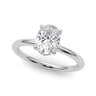Hidden Halo Oval Engagement Ring – Oval Lab Diamond Engagement Ring in 18K Gold | Just Brilliant