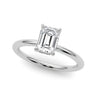 Hidden Halo Emerald Cut Engagement Ring – Emerald Cut Emerald & Lab Diamond Engagement Ring in 18K Gold | Just Brilliant