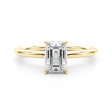 Hidden Halo Emerald Cut Engagement Ring – Emerald Cut Emerald Engagement Ring in 18K Gold | Just Brilliant – view 7