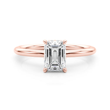 Hidden Halo Emerald Cut Engagement Ring – Emerald Cut Emerald Engagement Ring in 18K Gold | Just Brilliant – view 11