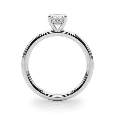 Hidden Halo Emerald Cut Engagement Ring – Emerald Cut Emerald Engagement Ring in 18K Gold | Just Brilliant – detail view