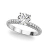 Multirow Pavé Engagement Ring – Radiant Lab Diamond Engagement Ring in 18K Gold | Just Brilliant