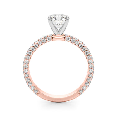 Multirow Pavé Engagement Ring – Lab Diamond Engagement Ring in 18K Gold | Just Brilliant – view 10