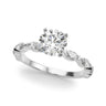 V-Tip Marquise Accented Engagement Ring – Marquise Lab Diamond Engagement Ring in 18K Gold | Just Brilliant