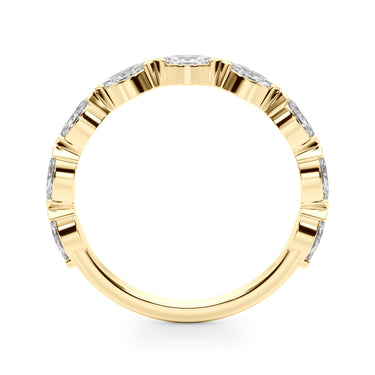 9-Stone V-Prong Marquise Band – Marquise Lab Diamond Band in 18K Gold | Just Brilliant – lifestyle view