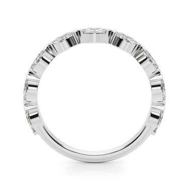 9-Stone V-Prong Marquise Band – Marquise Lab Diamond Band in 18K Gold | Just Brilliant – detail view