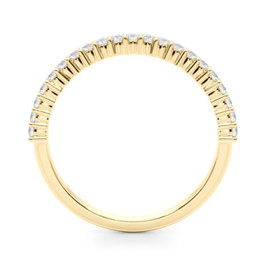 Shared Prong Wedding Band – Lab Diamond Wedding Band in 18K Gold | Just Brilliant – lifestyle view