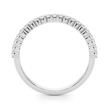 Shared Prong Wedding Band – Lab Diamond Wedding Band in 18K Gold | Just Brilliant – detail view