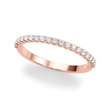 U-Prong Straight Wedding Band – Lab Diamond Wedding Band in 18K Gold | Just Brilliant – side view
