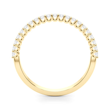 U-Prong Straight Wedding Band – Lab Diamond Wedding Band in 18K Gold | Just Brilliant – lifestyle view