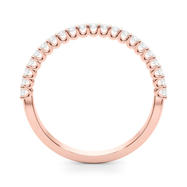 U-Prong Straight Wedding Band – Lab Diamond Wedding Band in 18K Gold | Just Brilliant – angle view