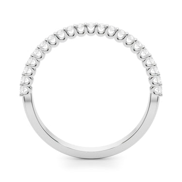 U-Prong Straight Wedding Band – Lab Diamond Wedding Band in 18K Gold | Just Brilliant – detail view
