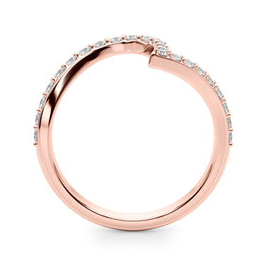 Wedding Band – Lab Diamond Wedding Band in 18K Gold | Just Brilliant – angle view