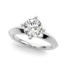 Solitaire Knife Edge Round Engagement Ring – Radiant Lab Diamond Engagement Ring in 18K Gold | Just Brilliant