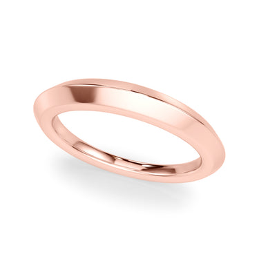 Plain Knife Edge Wedding Band – Lab Diamond Wedding Band in 18K Gold | Just Brilliant – side view