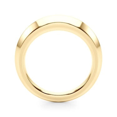 Plain Knife Edge Wedding Band – Lab Diamond Wedding Band in 18K Gold | Just Brilliant – lifestyle view