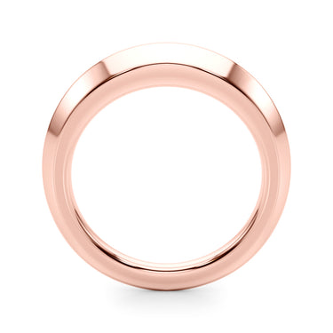 Plain Knife Edge Wedding Band – Lab Diamond Wedding Band in 18K Gold | Just Brilliant – angle view