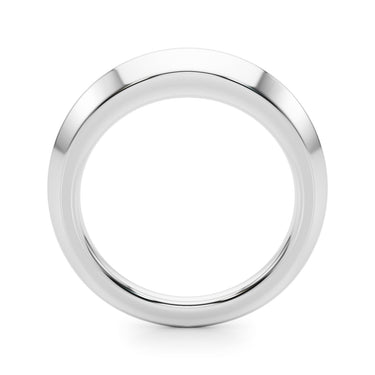 Plain Knife Edge Wedding Band – Lab Diamond Wedding Band in 18K Gold | Just Brilliant – detail view