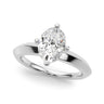 Solitaire Knife Edge Oval Engagement Ring – Oval Lab Diamond Engagement Ring in 18K Gold | Just Brilliant