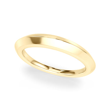 Plain Knife Edge Wedding Band – Lab Diamond Wedding Band in 18K Gold | Just Brilliant – close-up view
