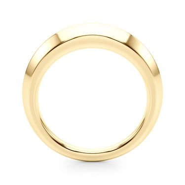 Plain Knife Edge Wedding Band – Lab Diamond Wedding Band in 18K Gold | Just Brilliant – lifestyle view