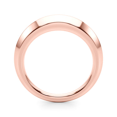 Plain Knife Edge Wedding Band – Lab Diamond Wedding Band in 18K Gold | Just Brilliant – angle view