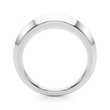 Plain Knife Edge Wedding Band – Lab Diamond Wedding Band in 18K Gold | Just Brilliant – detail view