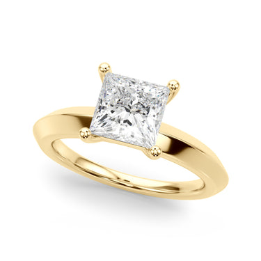 Solitaire Knife Edge Princess Cut Engagement Ring – Princess Cut Lab Diamond Engagement Ring in 18K Gold | Just Brilliant ...