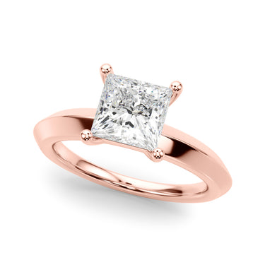 Solitaire Knife Edge Princess Cut Engagement Ring – Princess Cut Lab Diamond Engagement Ring in 18K Gold | Just Brilliant ...