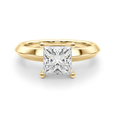 Solitaire Knife Edge Princess Cut Engagement Ring – Princess Cut Lab Diamond Engagement Ring in 18K Gold | Just Brilliant ...