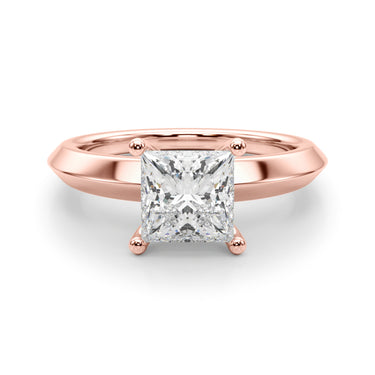 Solitaire Knife Edge Princess Cut Engagement Ring – Princess Cut Lab Diamond Engagement Ring in 18K Gold | Just Brilliant ...