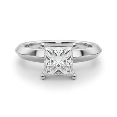 Solitaire Knife Edge Princess Cut Engagement Ring – Princess Cut Lab Diamond Engagement Ring in 18K Gold | Just Brilliant ...