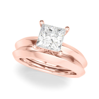 Solitaire Knife Edge Princess Cut Engagement Ring – Princess Cut Lab Diamond Engagement Ring in 18K Gold | Just Brilliant ...