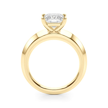 Solitaire Knife Edge Princess Cut Engagement Ring – Princess Cut Lab Diamond Engagement Ring in 18K Gold | Just Brilliant ...