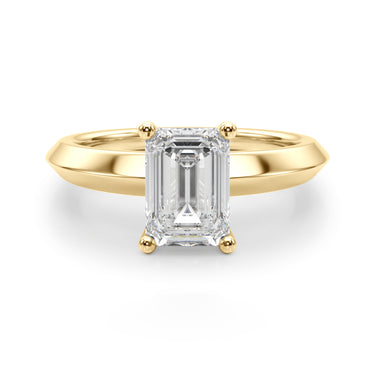 Solitaire Knife Edge Princess Cut Engagement Ring – Princess Cut Lab Diamond Engagement Ring in 18K Gold | Just Brilliant ...