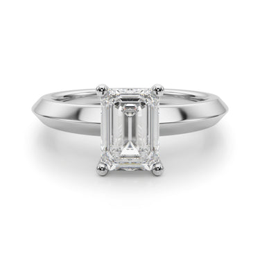Solitaire Knife Edge Princess Cut Engagement Ring – Princess Cut Lab Diamond Engagement Ring in 18K Gold | Just Brilliant ...